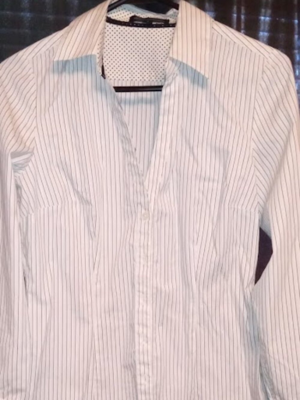 Express Design Studio Portofino Shirt Size Small black/gey/white long sleeve